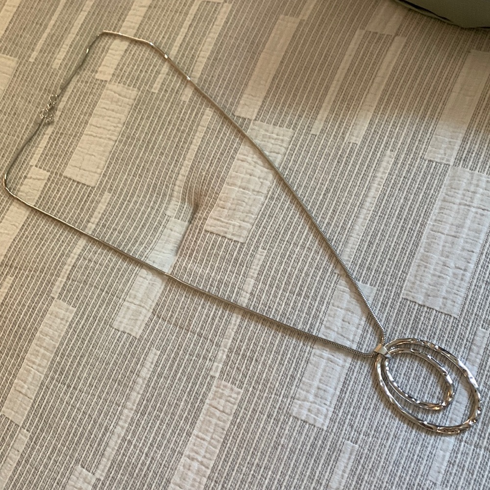Silver 16” necklace.